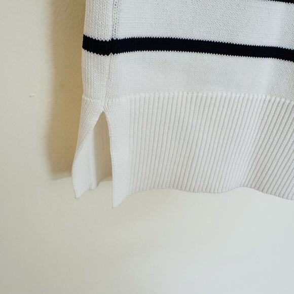 On 34th Macys Women White Navy Nautical Striped Sweater Midi Pencil Skirt XS NEW - Picture 5 of 12